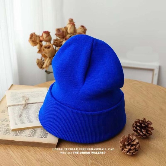 Versatile Embroidery Knit Woollen Hat Versatile Embroidery Knit Woollen Hat