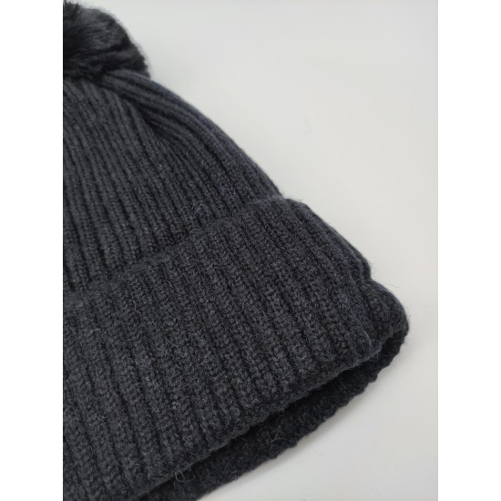Add A Fluffy Ball Knit Cap Add A Fluffy Ball Knit Cap