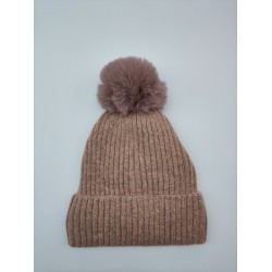 Add A Fluffy Ball Knit Cap
