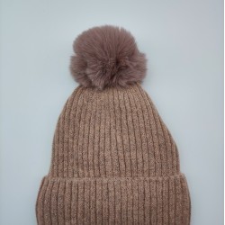 Add A Fluffy Ball Knit Cap