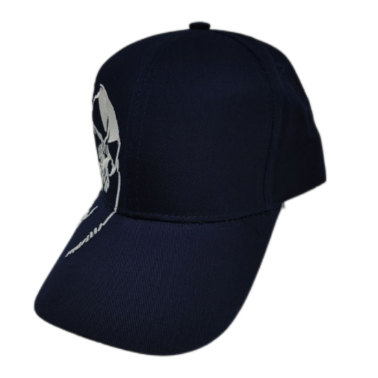Navy blue skull embroidered baseball cap Navy blue skull embroidered baseball cap