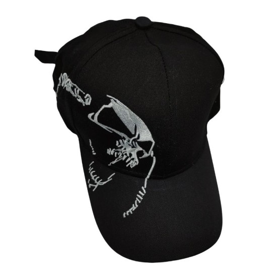Black Skull Embroidered Baseball Cap Black Skull Embroidered Baseball Cap