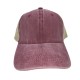 Red do old washed cotton solid color light plate mesh cap baseball cap Red do old washed cotton solid color light plate mesh cap baseball cap