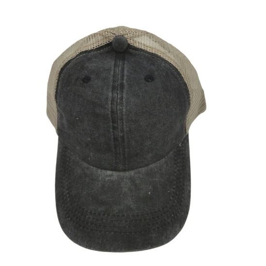 Black Do Old Washed Cotton Solid Color Light Plate Mesh Cap Baseball Cap Black Do Old Washed Cotton Solid Color Light Plate Mesh Cap Baseball Cap