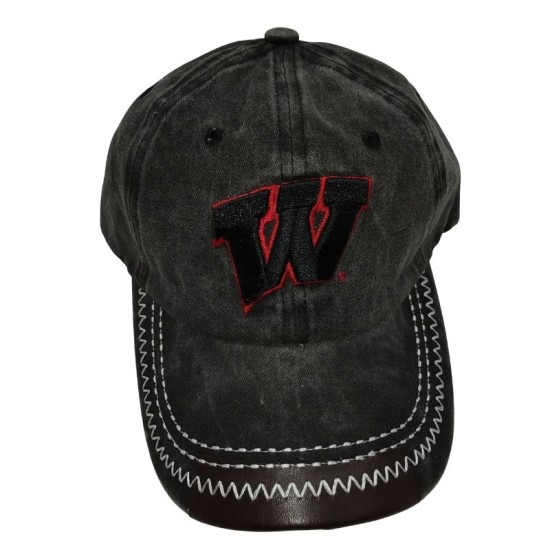 Black W Letter Embroidered Duck Cap Black W Letter Embroidered Duck Cap