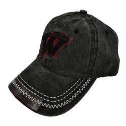 Black W Letter Embroidered Duck Cap