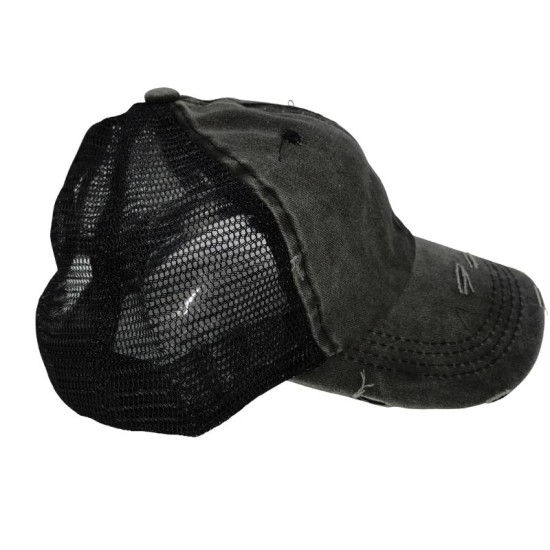 Black Fashion Wash Cotton Duck Tongue Sun Shade Baseball Cap Black Fashion Wash Cotton Duck Tongue Sun Shade Baseball Cap