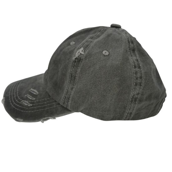 Gray solid color baseball cap Gray solid color baseball cap