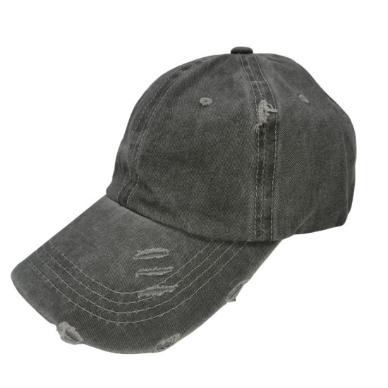 Gray solid color baseball cap Gray solid color baseball cap