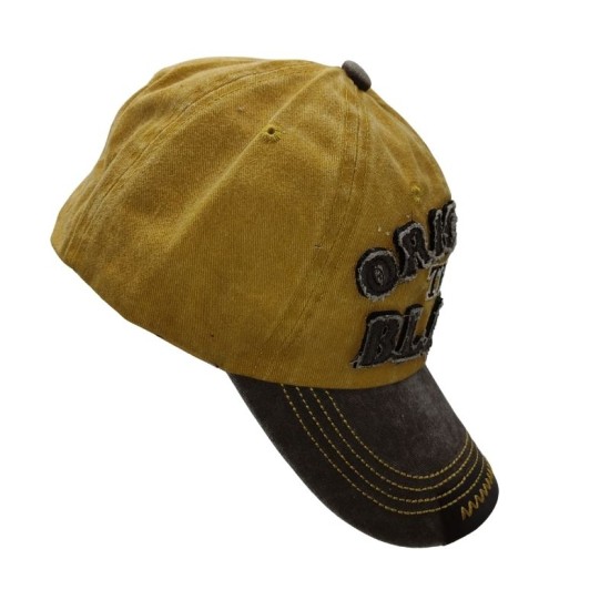 Yellow original black washed Cowboy baseball cap Yellow original black washed Cowboy baseball cap