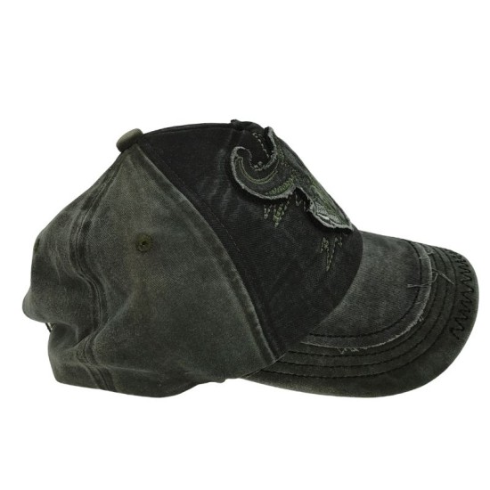 Black Cloth Bullhead Baseball Cap