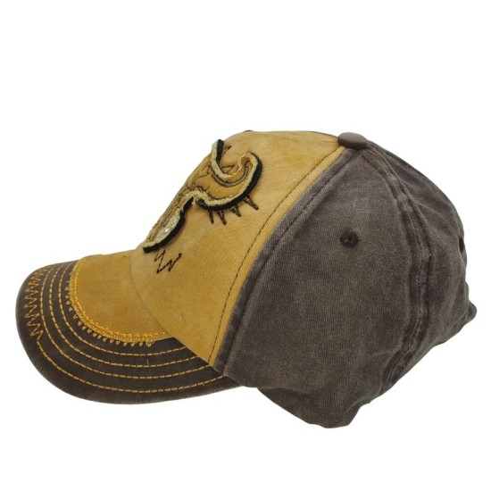 Yellow cloth bullhead baseball cap Yellow cloth bullhead baseball cap