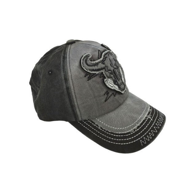 Grey cloth bullhead baseball cap Grey cloth bullhead baseball cap