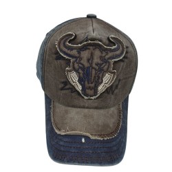 Blue Cloth Bullhead Baseball Cap