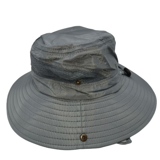 Grey Breathable Fisherman Hat