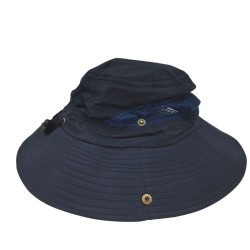 Dark Blue Breathable Fisherman Hat