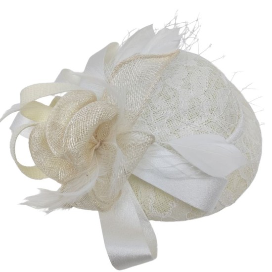White English Jockey Club Small Bowler Hat White English Jockey Club Small Bowler Hat