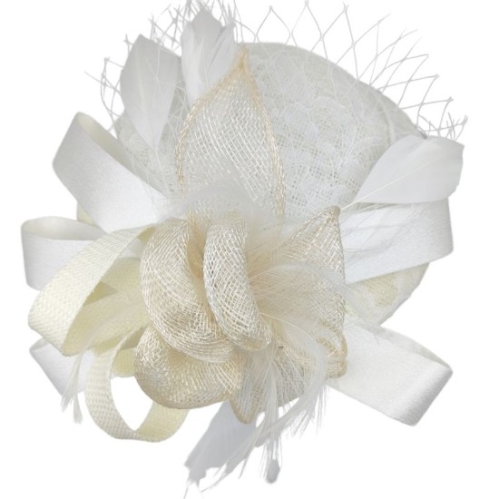 White English Jockey Club Small Bowler Hat White English Jockey Club Small Bowler Hat