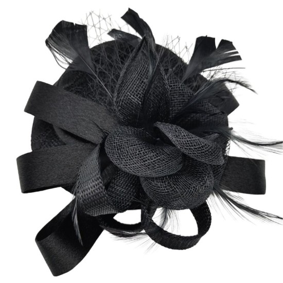 Black Feather Retro Small Bowler Hat Black Feather Retro Small Bowler Hat