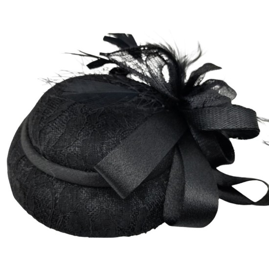 Black Feather Retro Small Bowler Hat Black Feather Retro Small Bowler Hat