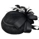 Black Feather Retro Small Bowler Hat Black Feather Retro Small Bowler Hat