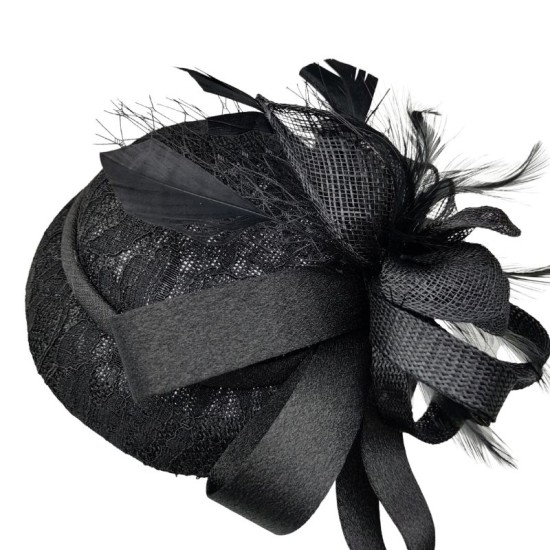 Black Feather Retro Small Bowler Hat Black Feather Retro Small Bowler Hat