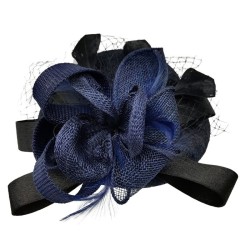 Blue Feather Vintage Small Bowler Hat
