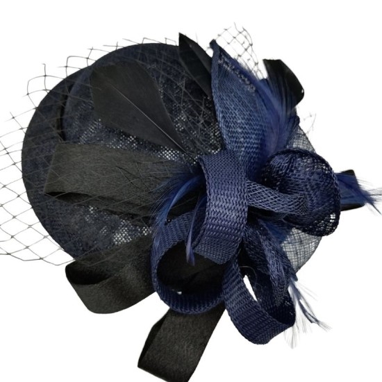 Blue Feather Vintage Small Bowler Hat Blue Feather Vintage Small Bowler Hat