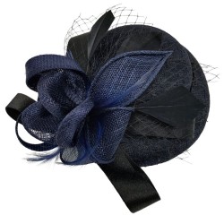 Blue Feather Vintage Small Bowler Hat