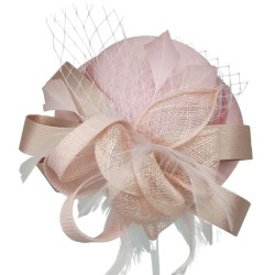 Pink Feather Retro Small Bowler Hat