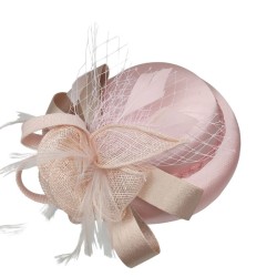 Pink Feather Retro Small Bowler Hat