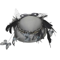 Gray French Bow Small Bow Hat