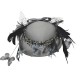 Gray French Bow Small Bow Hat Gray French Bow Small Bow Hat
