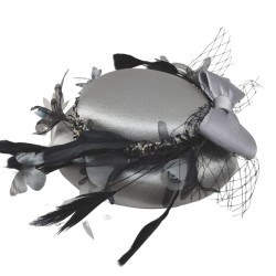 Gray French Bow Small Bow Hat