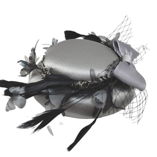 Gray French Bow Small Bow Hat Gray French Bow Small Bow Hat