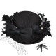 Black French Bow Small Bow Hat Black French Bow Small Bow Hat