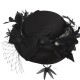Black French Bow Small Bow Hat Black French Bow Small Bow Hat