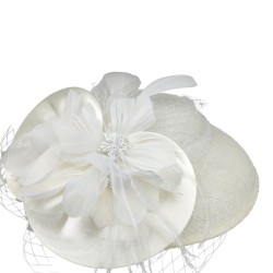 White French Style Elegant Mesh Bowler Hat