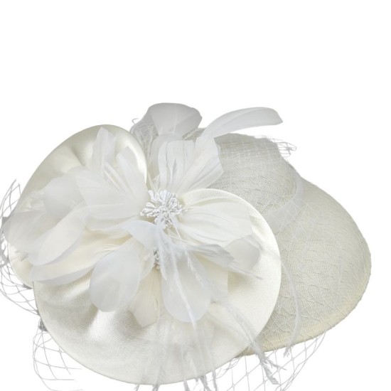 White French Style Elegant Mesh Bowler Hat