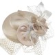 Khaki French style elegant mesh bowler hat Khaki French style elegant mesh bowler hat