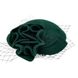 Dark Green Mesh Wool Tweed Cap British Cap