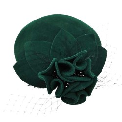 Dark Green Mesh Wool Tweed Cap British Cap