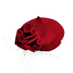 Burgundy Mesh Wool Tweed Cap British Cap