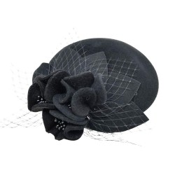 Black Mesh Wool Tweed Cap British Cap