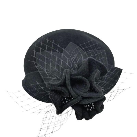 Black Mesh Wool Tweed Cap British Cap