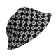 Butterfly Black And White Splicing Checkerboard Fisherman's Hat Butterfly Black And White Splicing Checkerboard Fisherman's Hat