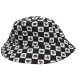 Butterfly Black And White Splicing Checkerboard Fisherman's Hat Butterfly Black And White Splicing Checkerboard Fisherman's Hat