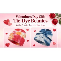 Couple's Knitted Hats Rosered &Cyan